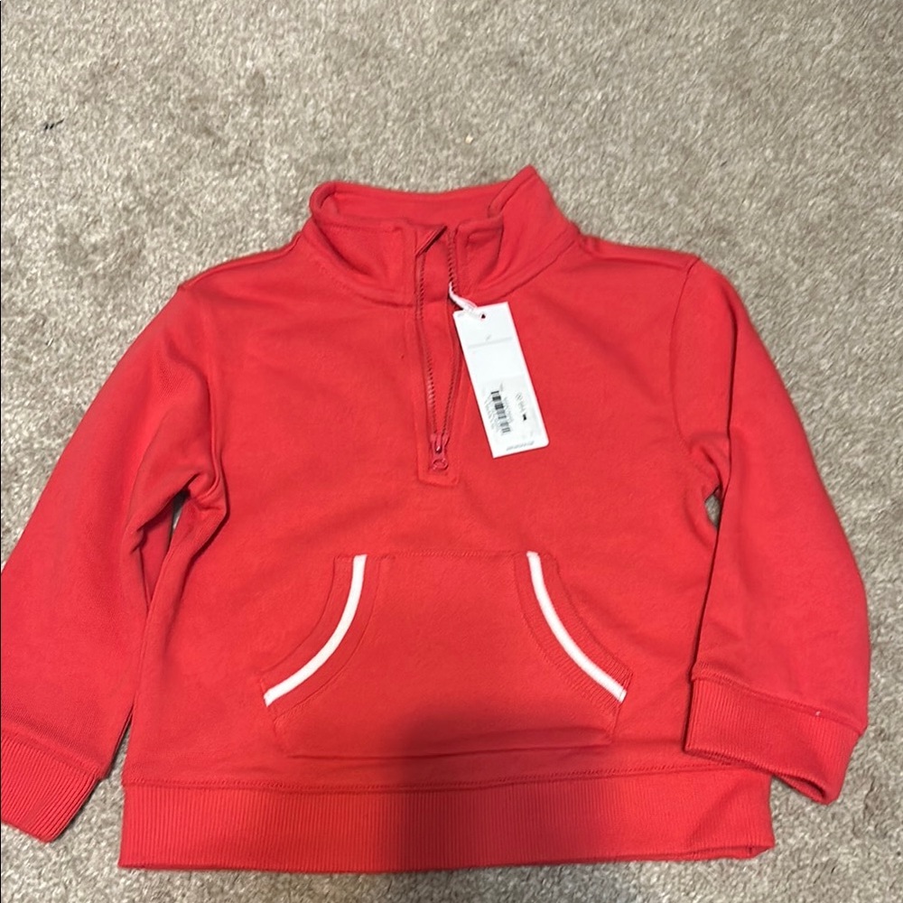Janie and Jack Red Half-Zip Sweatshirt